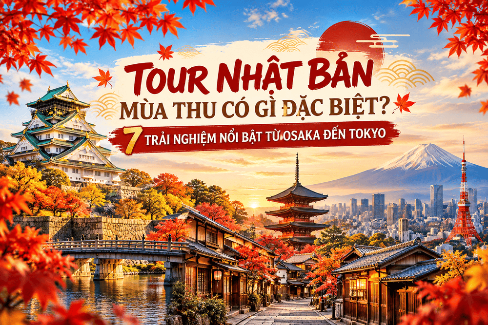 Tour Nhật Bản mùa thu với 7 trải nghiệm nổi bật từ Osaka đến Tokyo